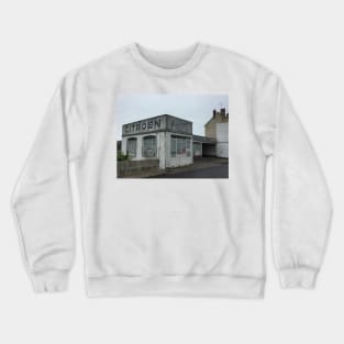 Old Abandoned Car Garage, France Crewneck Sweatshirt